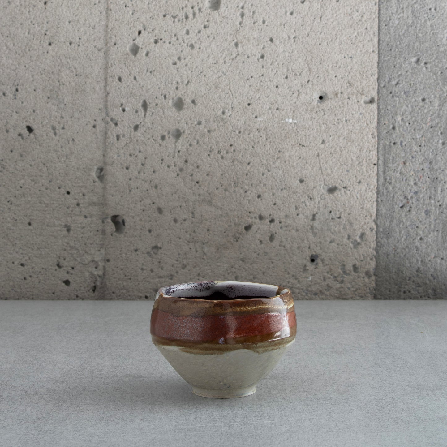 #473 Raspberry bowl with angles