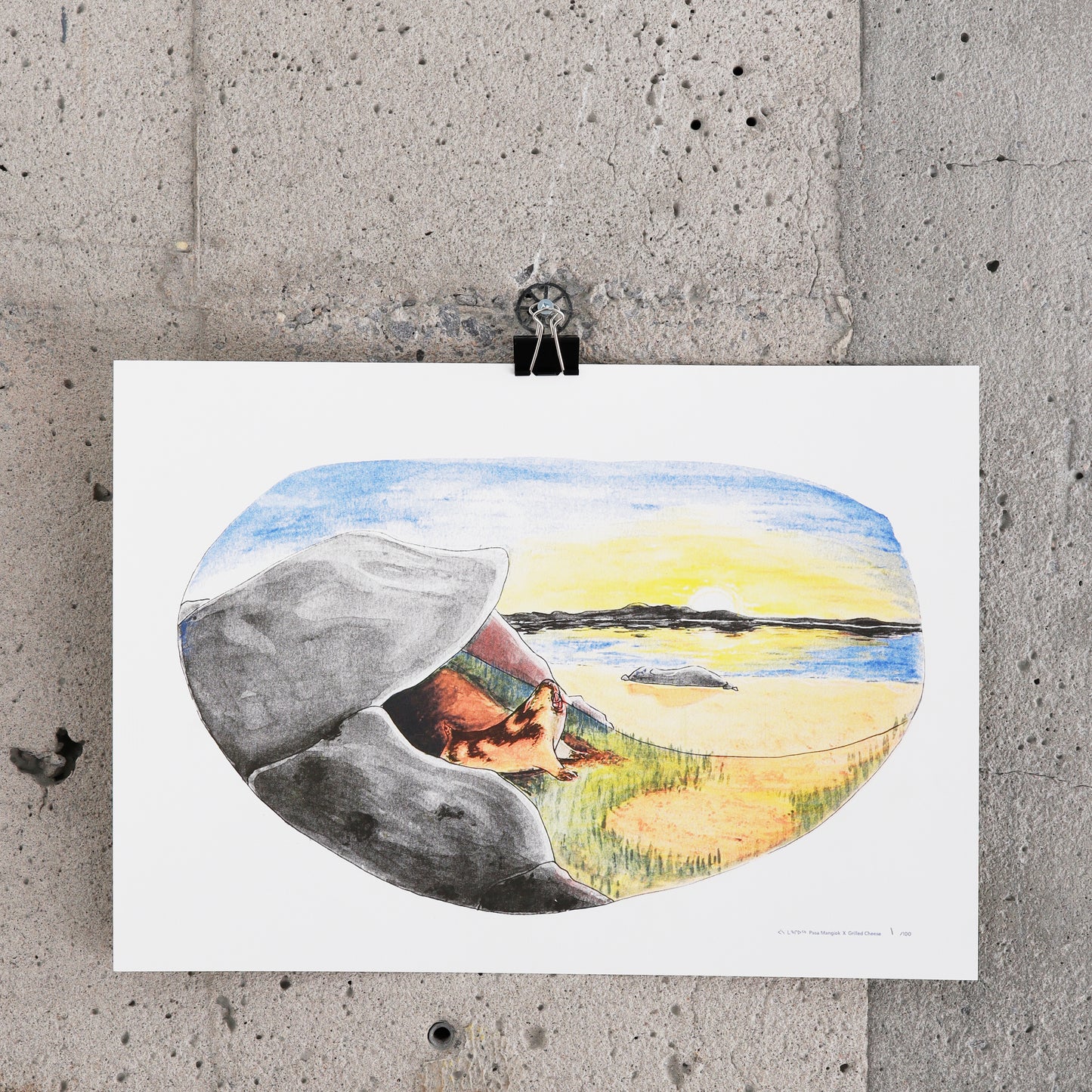 Poster "Lemming comes out of his cave" - Pasa Mangiok