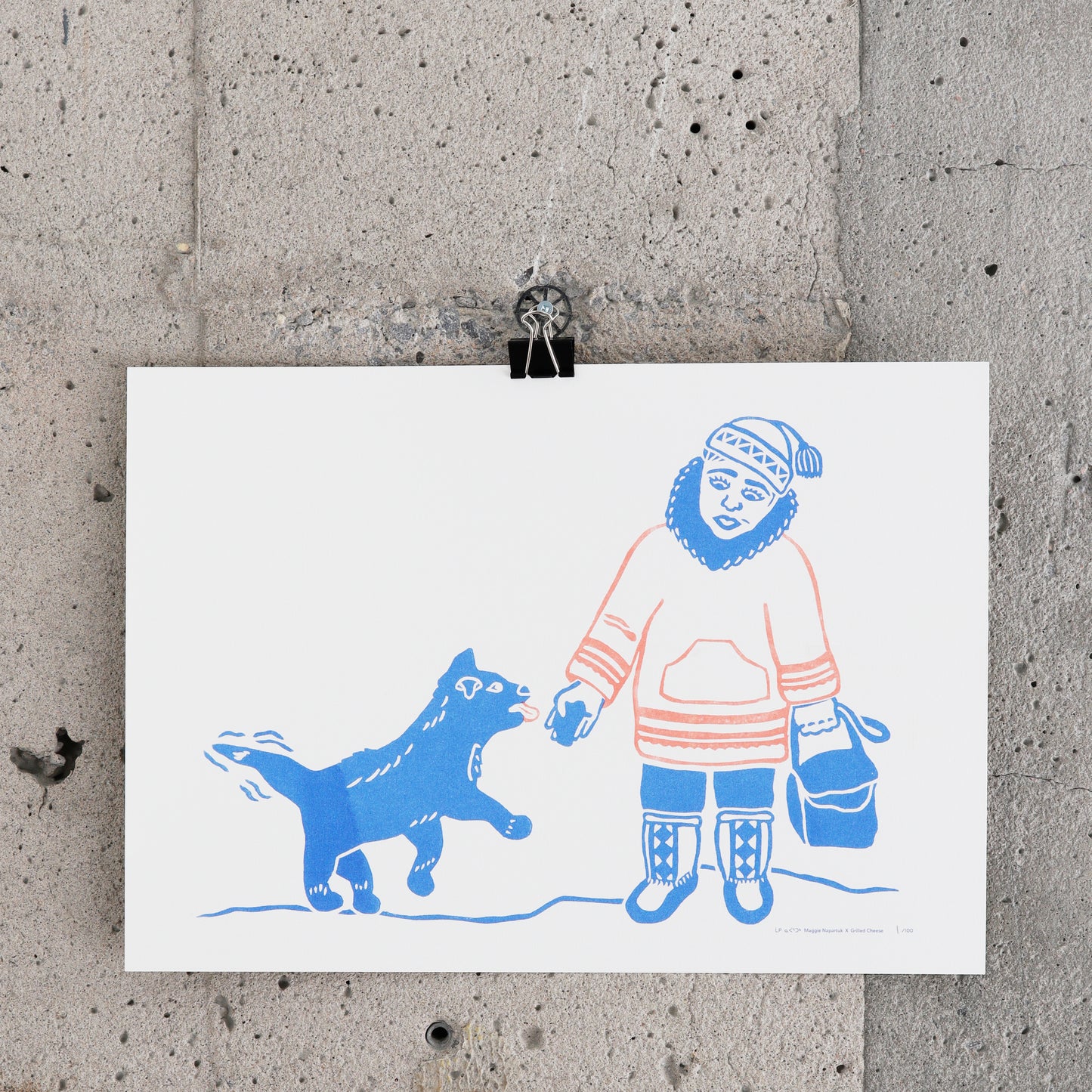 Poster "Man and his dog" - Maggie Napartuk