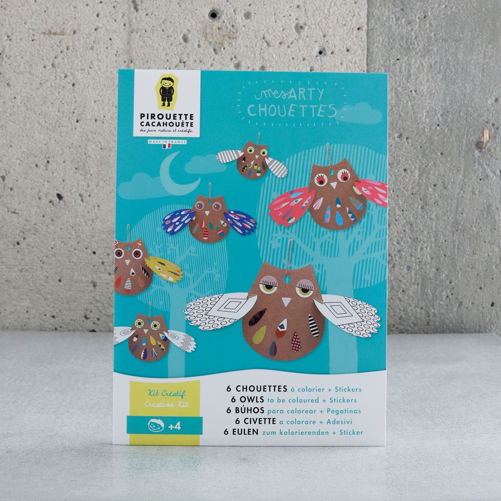 Kit créatif - Chouettes - Pirouette Cacahouète
