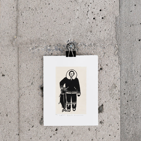 Estampe "Pêche truite de rivière" - Elaisa Annahatak