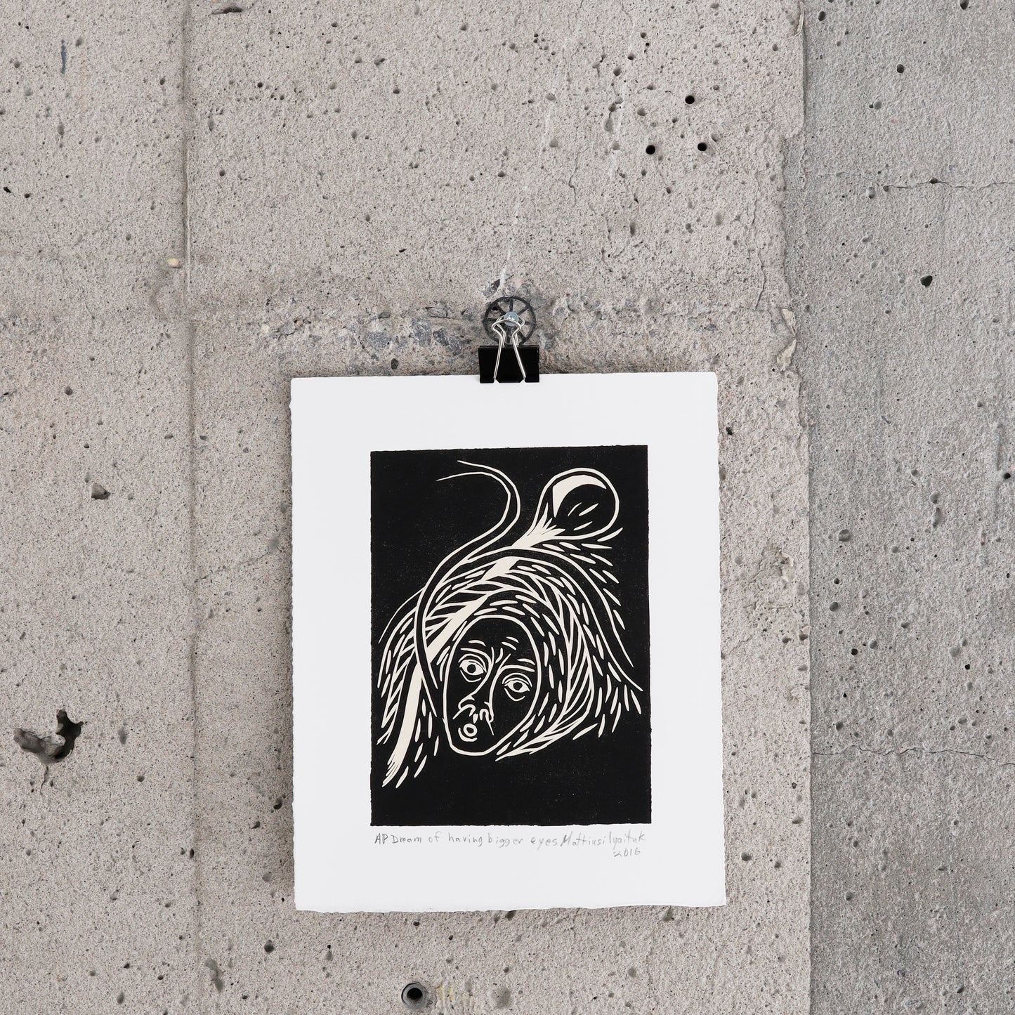 Estampe "Dream of having bigger eyes" - Mattiusi Iyaituk