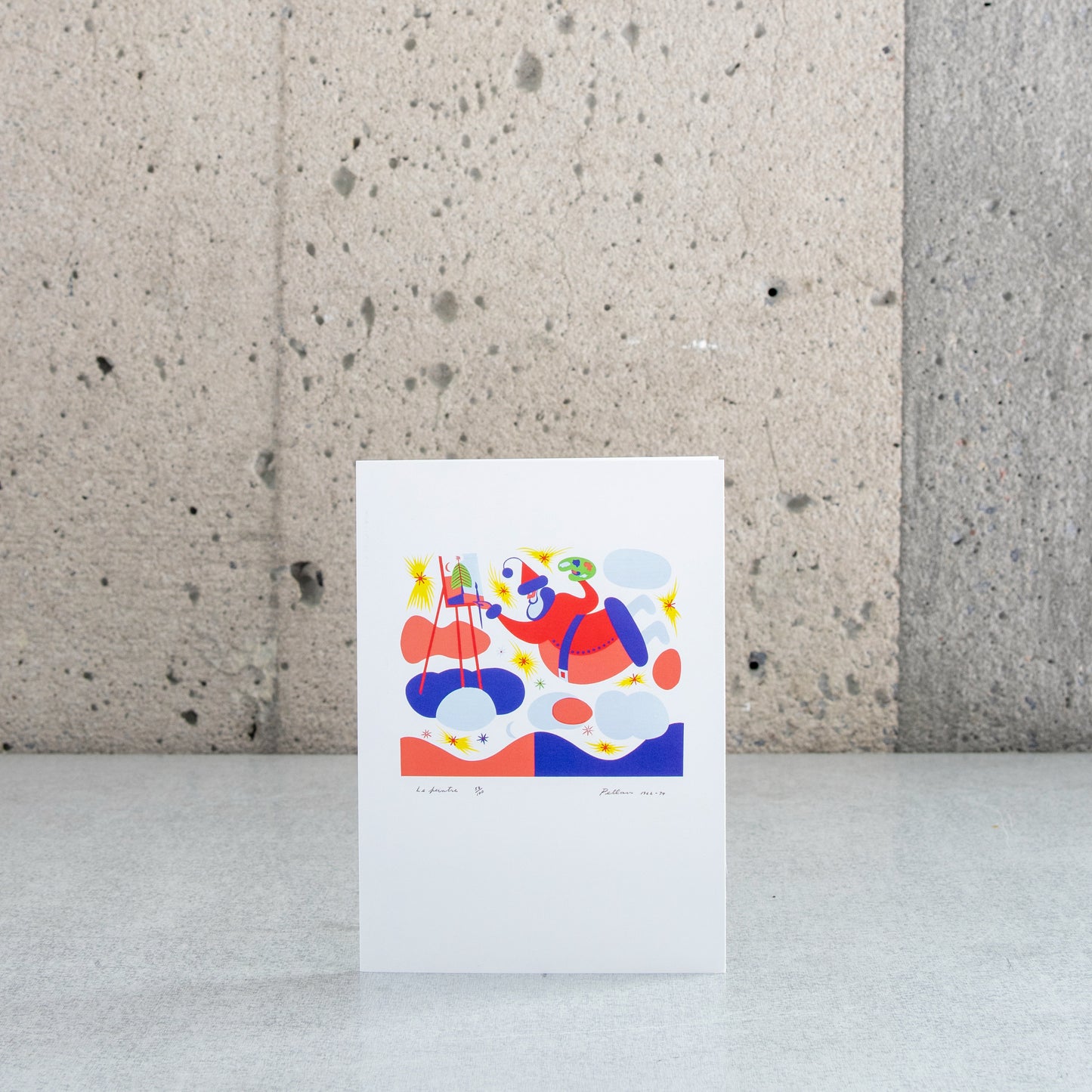 Carte pliée "Le peintre" (Noël) - Alfred Pelland