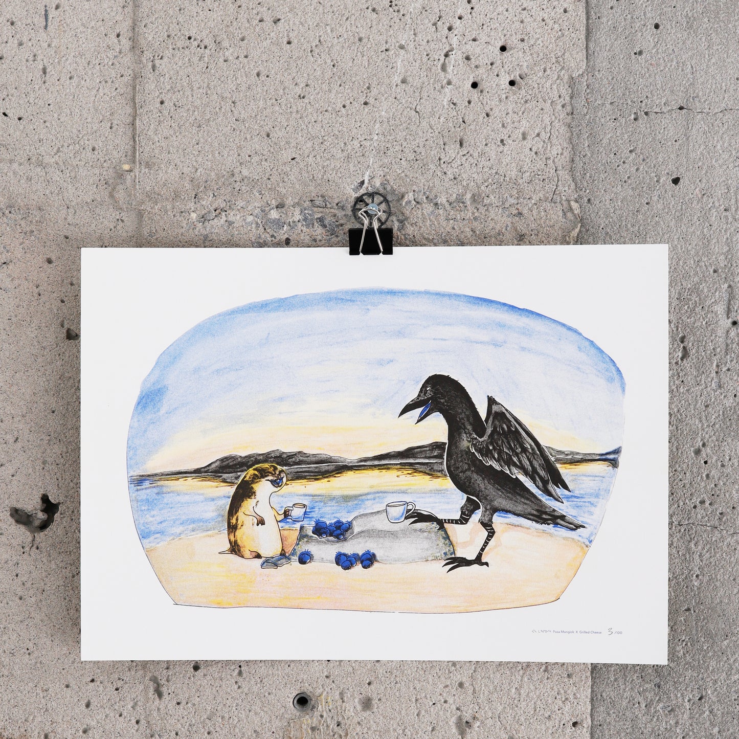 Poster "Lemming and Corbelle have tea" - Pasa Mangiok