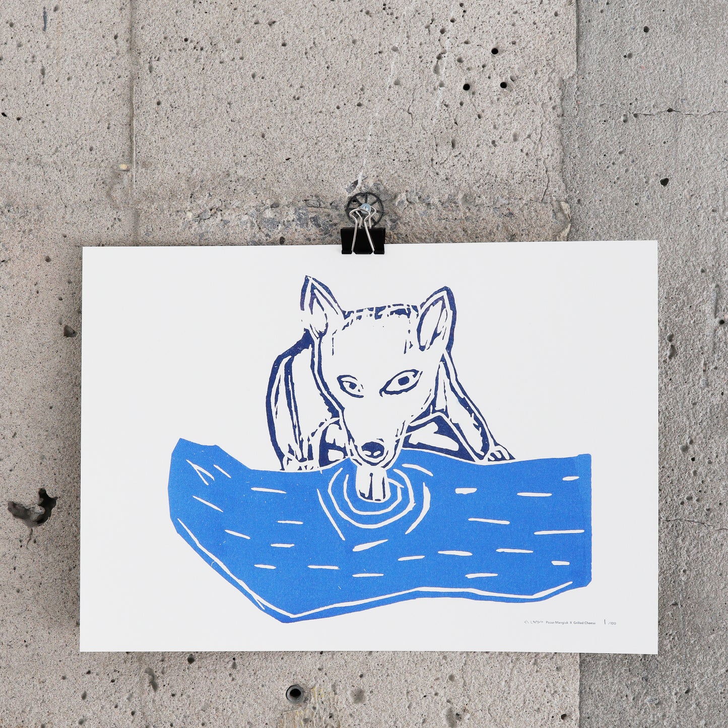 Poster "Dog Drinking" - Passa Mangiuk