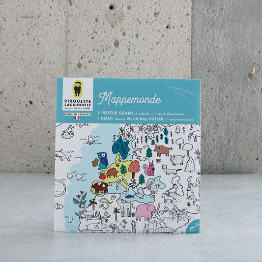 Mappemonde à colorier - Pirouette Cacahouète
